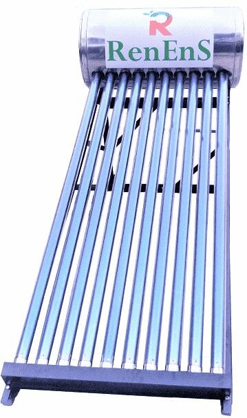 Solar Water Heater Straight View