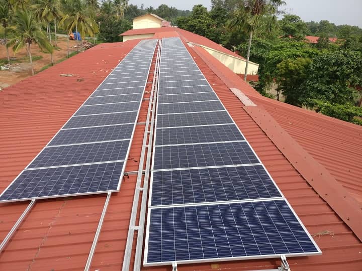 20KW Panels Installed over sheet roof