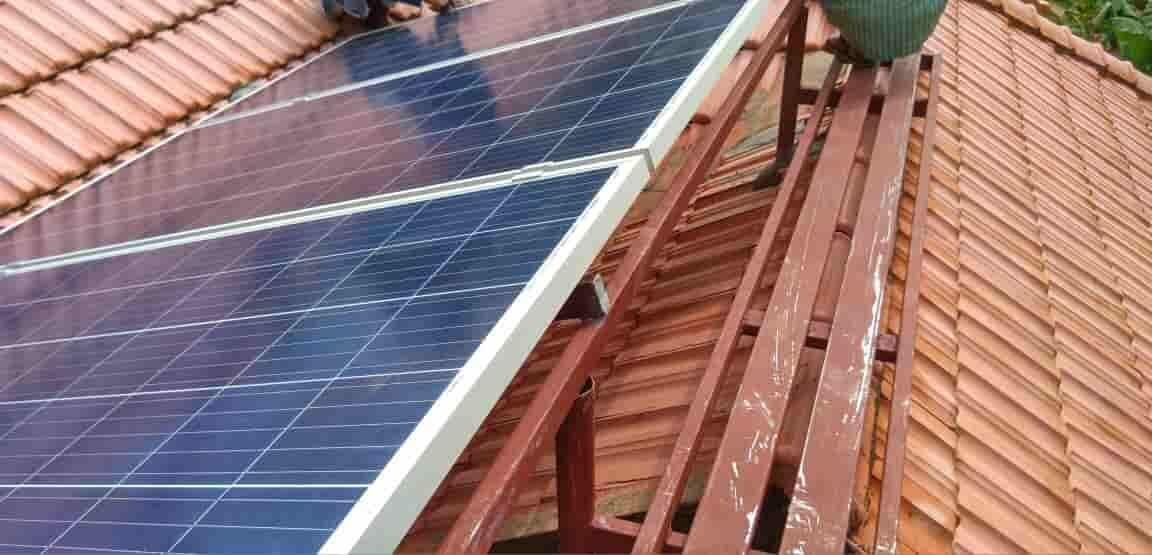 Solar Plant Installation Photos - 3kWp Panels Mounted over tile roof