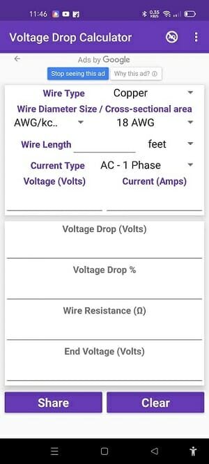 Voltage Drop Calculator